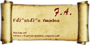 Füstös Amadea névjegykártya