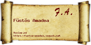 Füstös Amadea névjegykártya